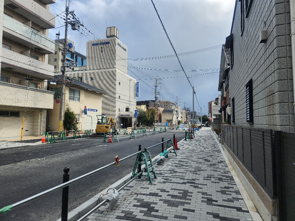 茨木市の道路工事